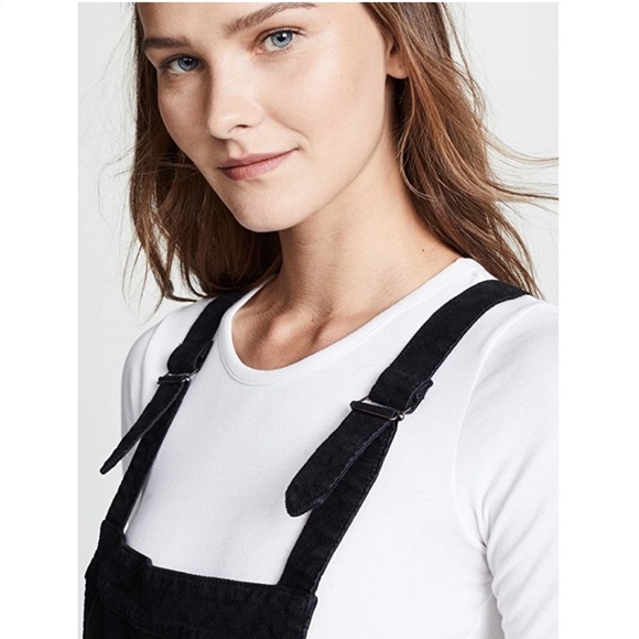 Adriano Goldschmied AG Gwendolyn Utility Overalls Corduroy Women’s Black Size XL - Picture 4 of 10